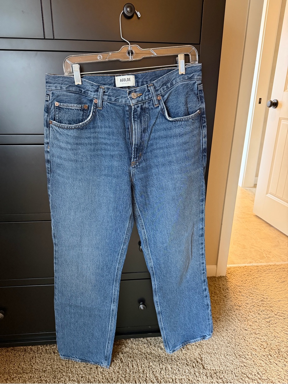 Women’s AGOLDE Valen mid-rise jean Size 29 in essence wash